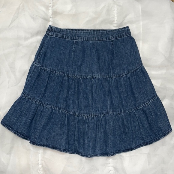 GAP Denim Tiered Skirt Size 0 - Picture 5 of 9
